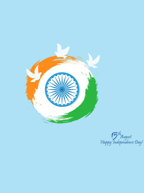 Обои 15th August Indian Independence Day 480x640