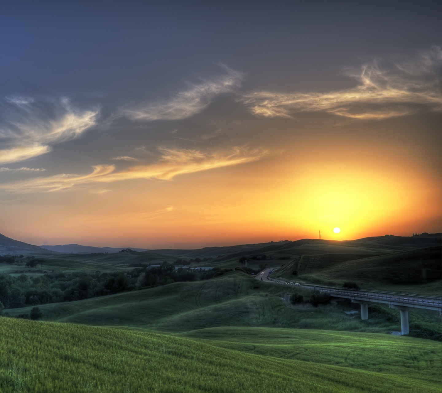Sunset In Tuscany wallpaper 1440x1280