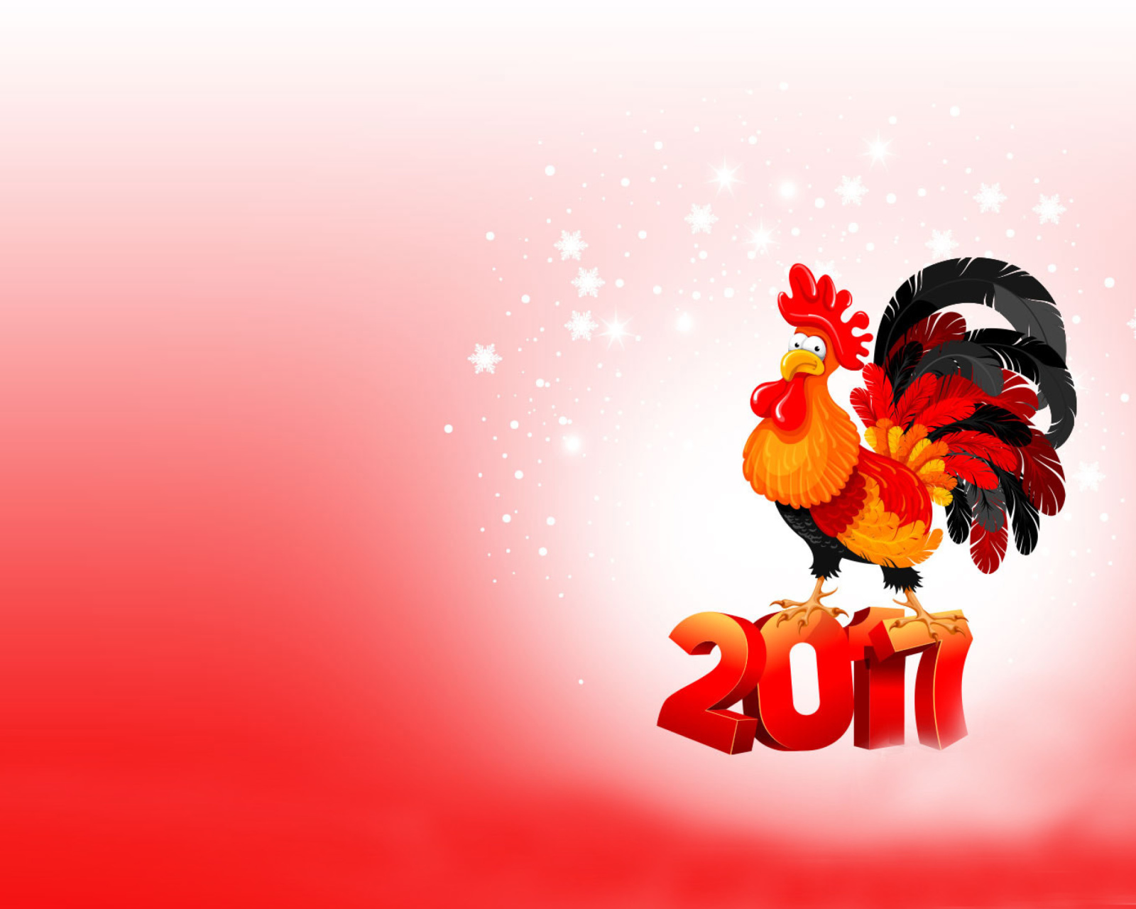 2017 New Year of Cock wallpaper 1600x1280
