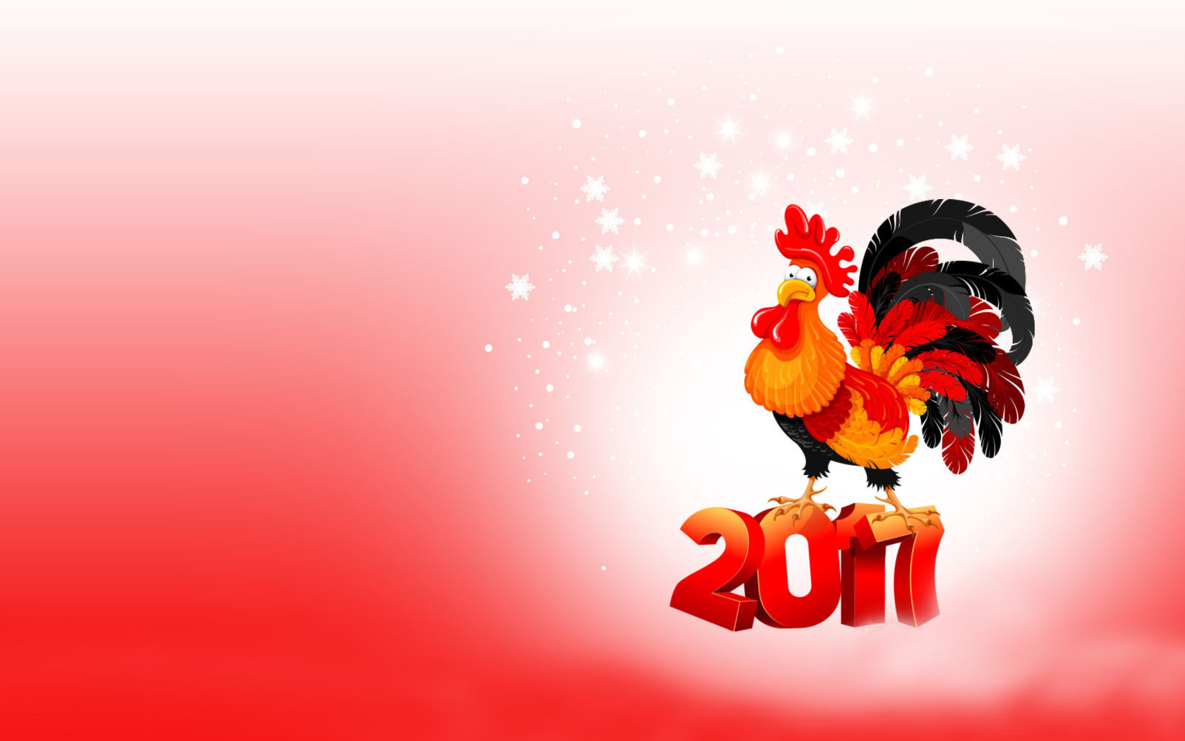Das 2017 New Year of Cock Wallpaper 1680x1050
