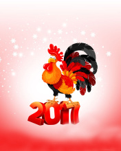 Das 2017 New Year of Cock Wallpaper 176x220