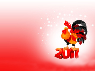 2017 New Year of Cock wallpaper 320x240