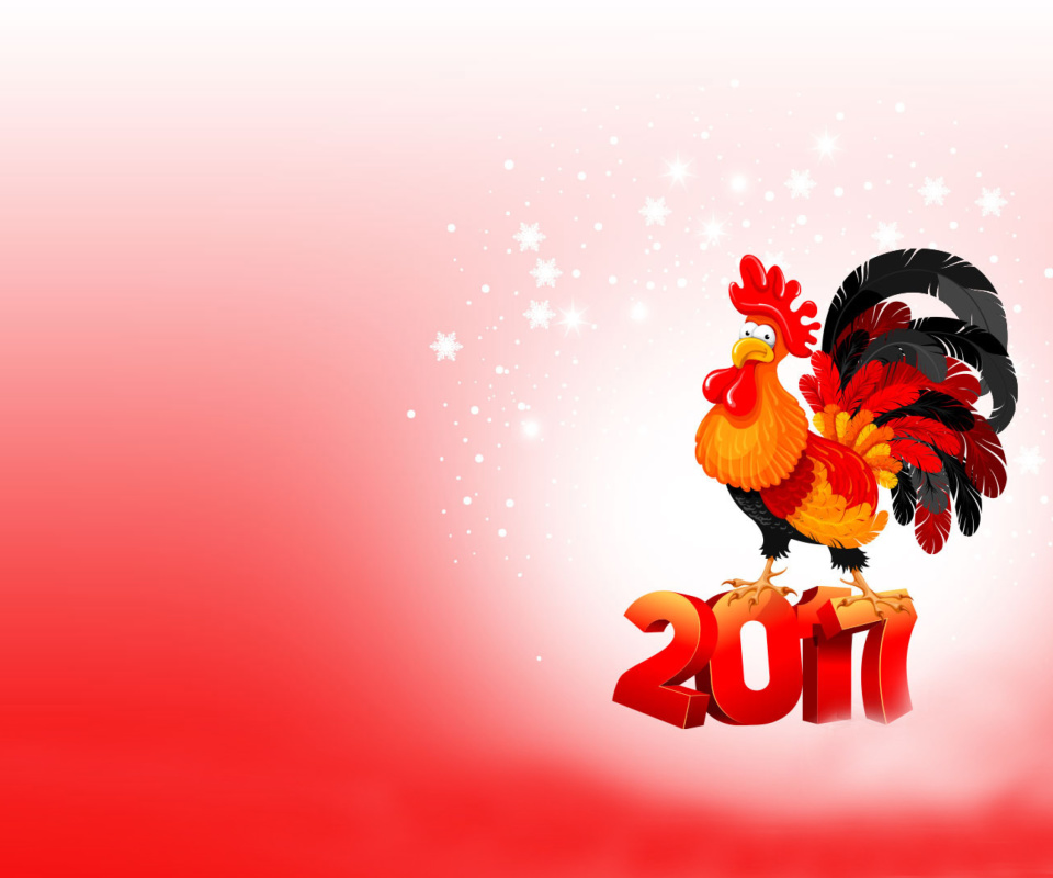 Das 2017 New Year of Cock Wallpaper 960x800