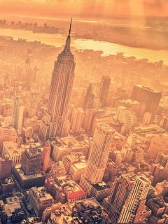 Fondo de pantalla New York City Aerial View 240x320