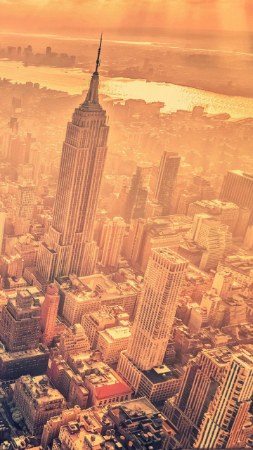 Fondo de pantalla New York City Aerial View 360x640