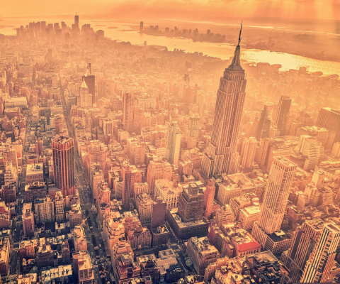 Sfondi New York City Aerial View 480x400