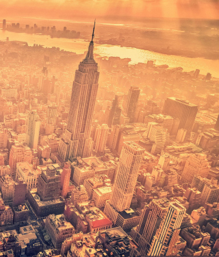 New York City Aerial View Wallpaper for 240x320