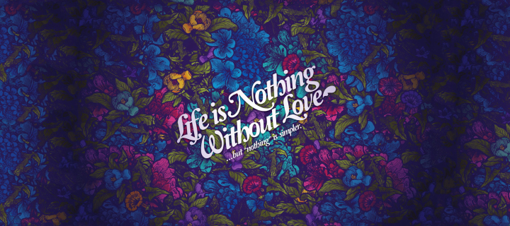 Life Is Nothing Without Love wallpaper 720x320