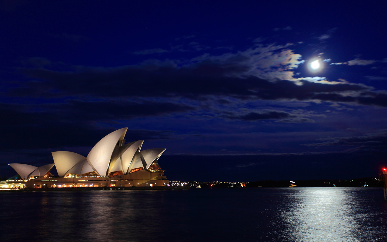 Screenshot №1 pro téma Opera house on Harbour Bridge in Sydney 1280x800