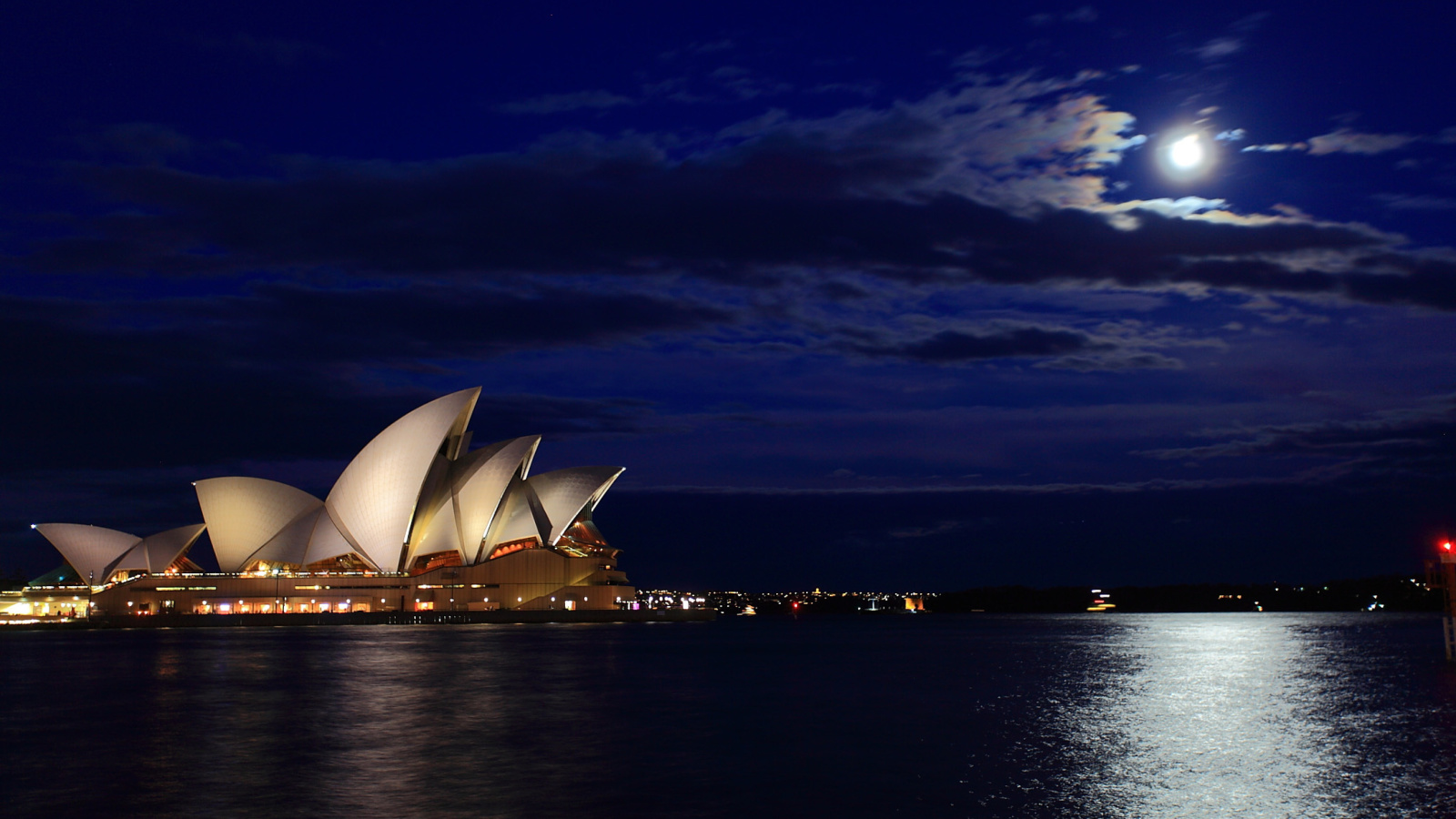 Opera house on Harbour Bridge in Sydney wallpaper 1600x900