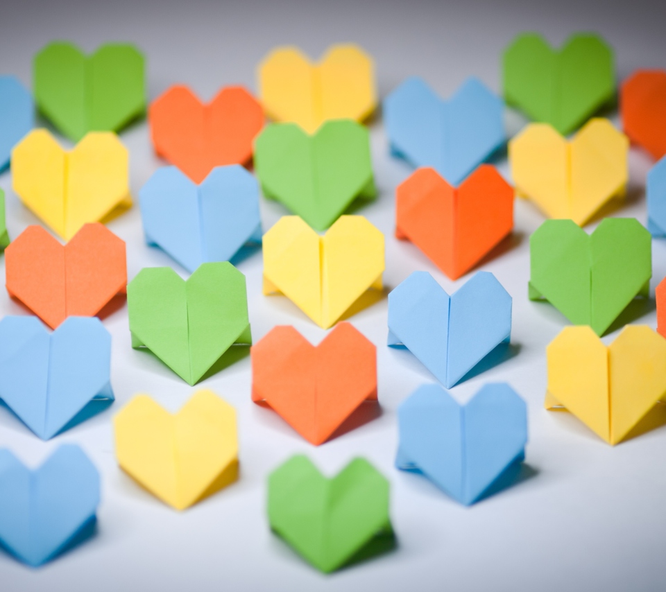 Miscellaneous Origami Hearts wallpaper 960x854