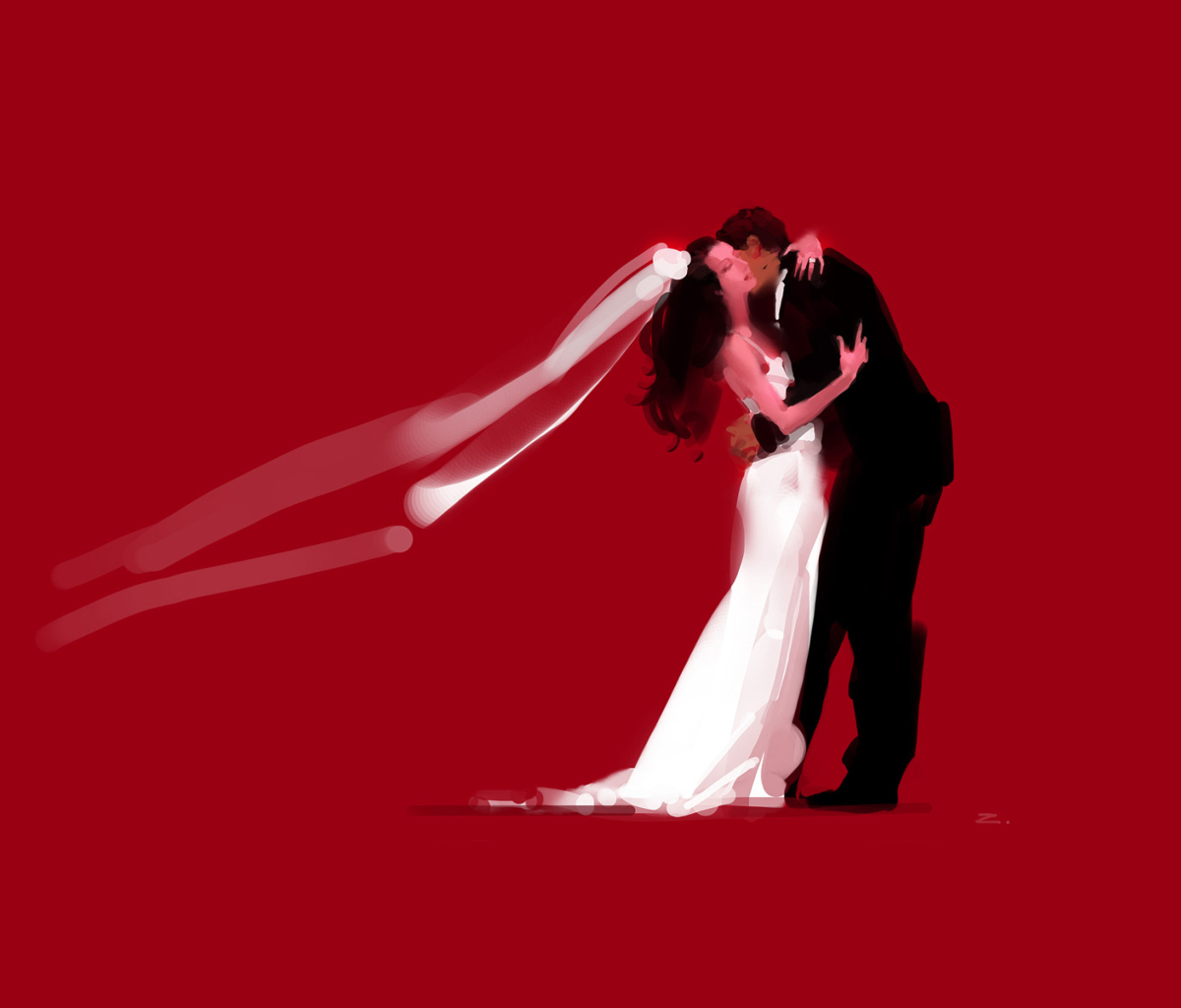 Screenshot №1 pro téma Bride And Groom Hug 1200x1024