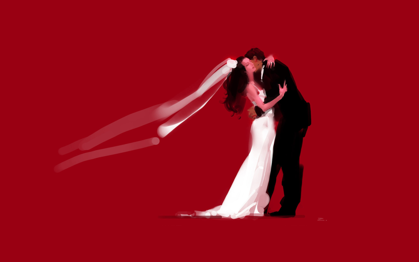 Sfondi Bride And Groom Hug 1440x900