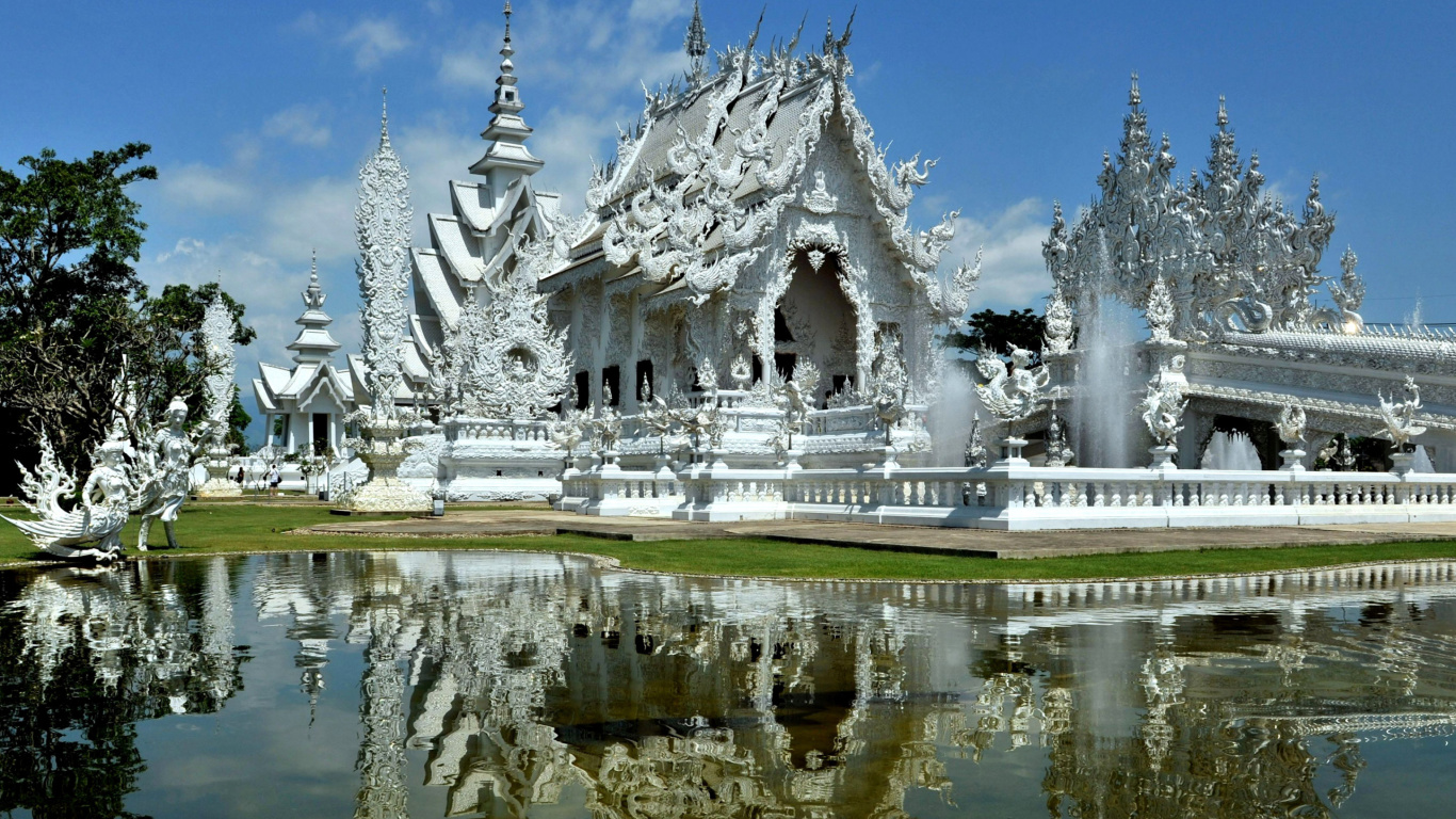 Sfondi Wat Rong Khun 1366x768