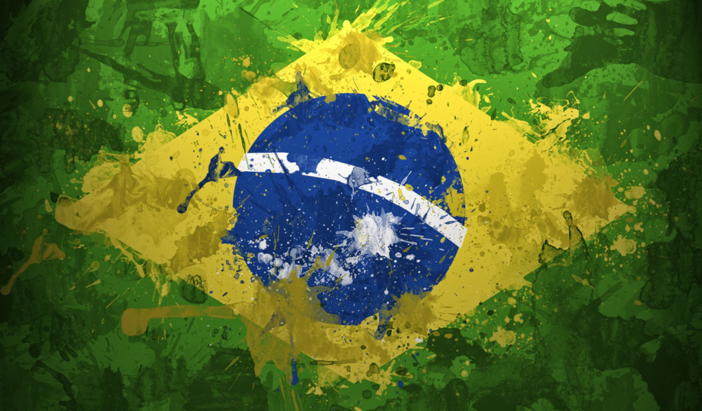 Brazil Flag wallpaper 1024x600