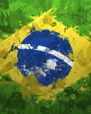 Das Brazil Flag Wallpaper 128x160