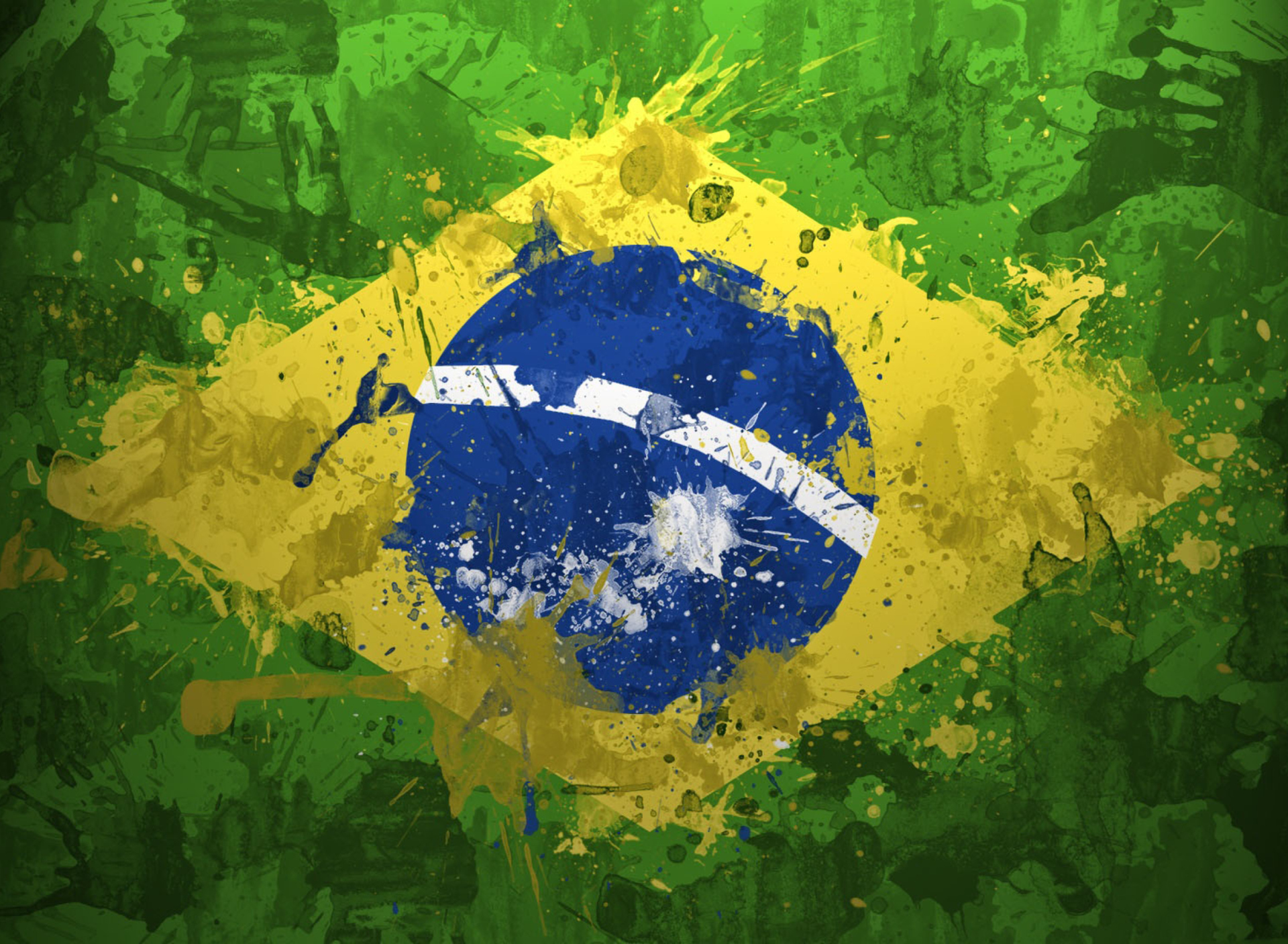 Das Brazil Flag Wallpaper 1920x1408