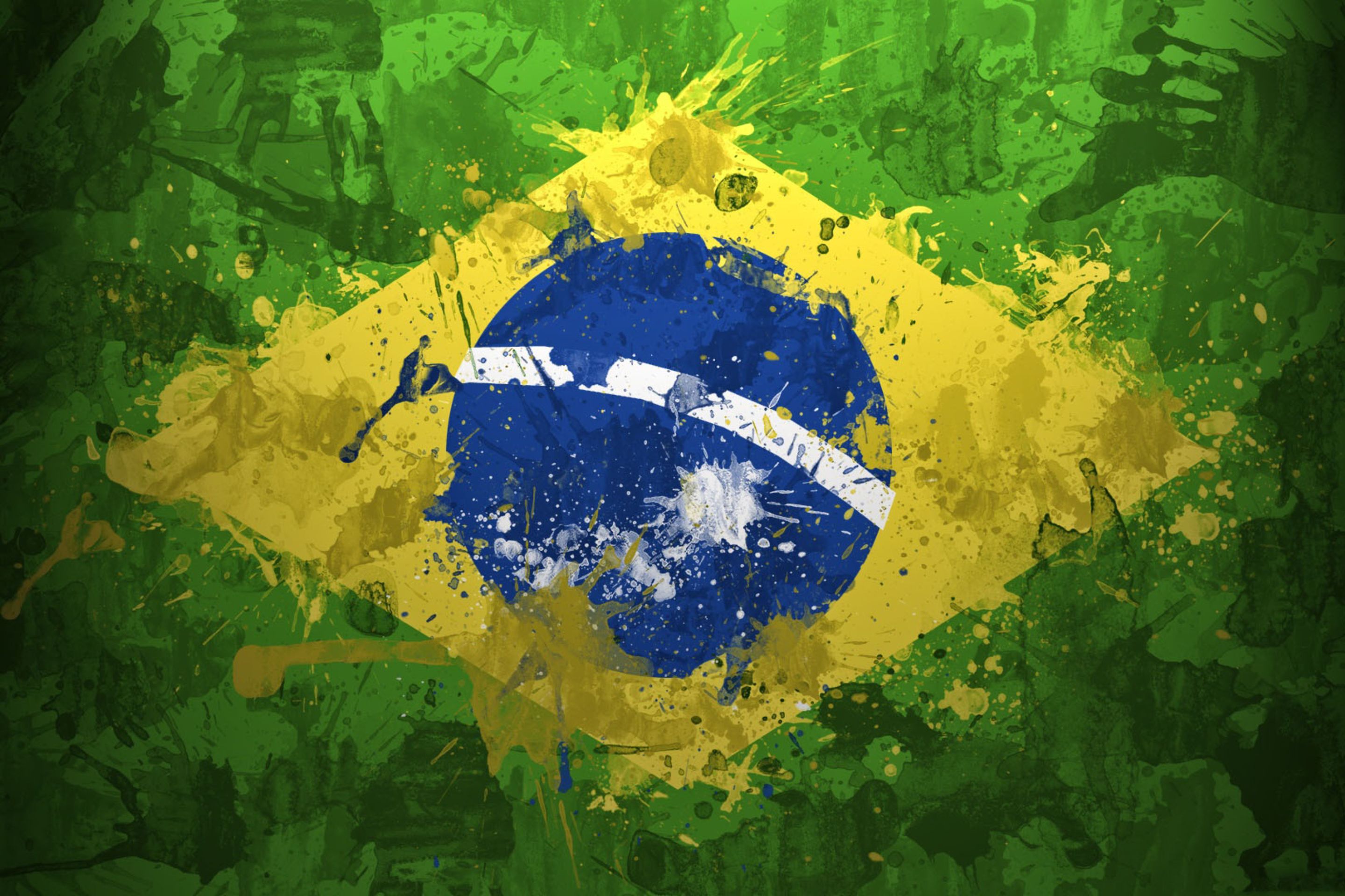 Das Brazil Flag Wallpaper 2880x1920