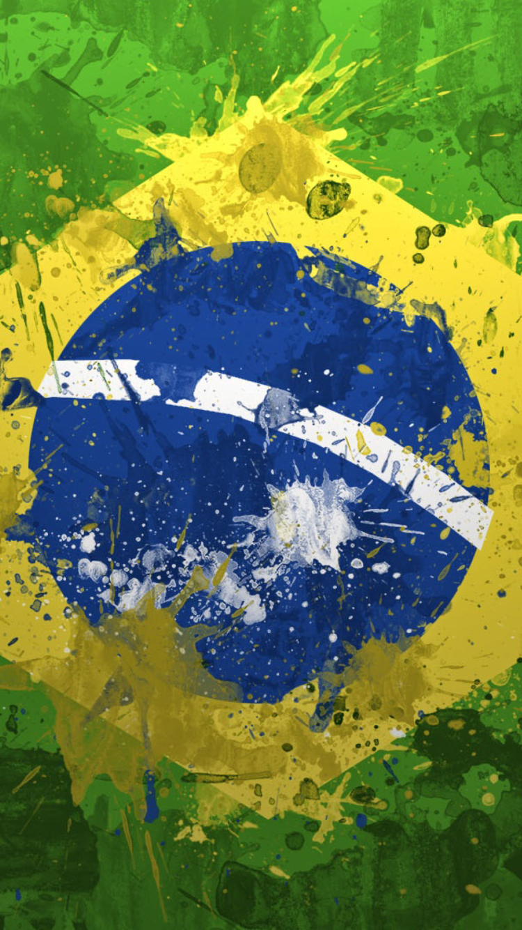 Brazil Flag wallpaper 750x1334