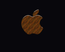 Das Apple Wooden Logo Wallpaper 220x176