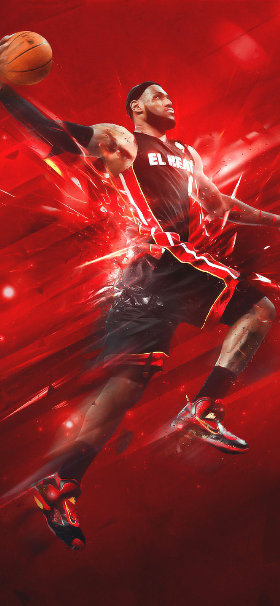 Download Basketball superstar Lebron James using his iPhone Wallpaper   Wallpaperscom