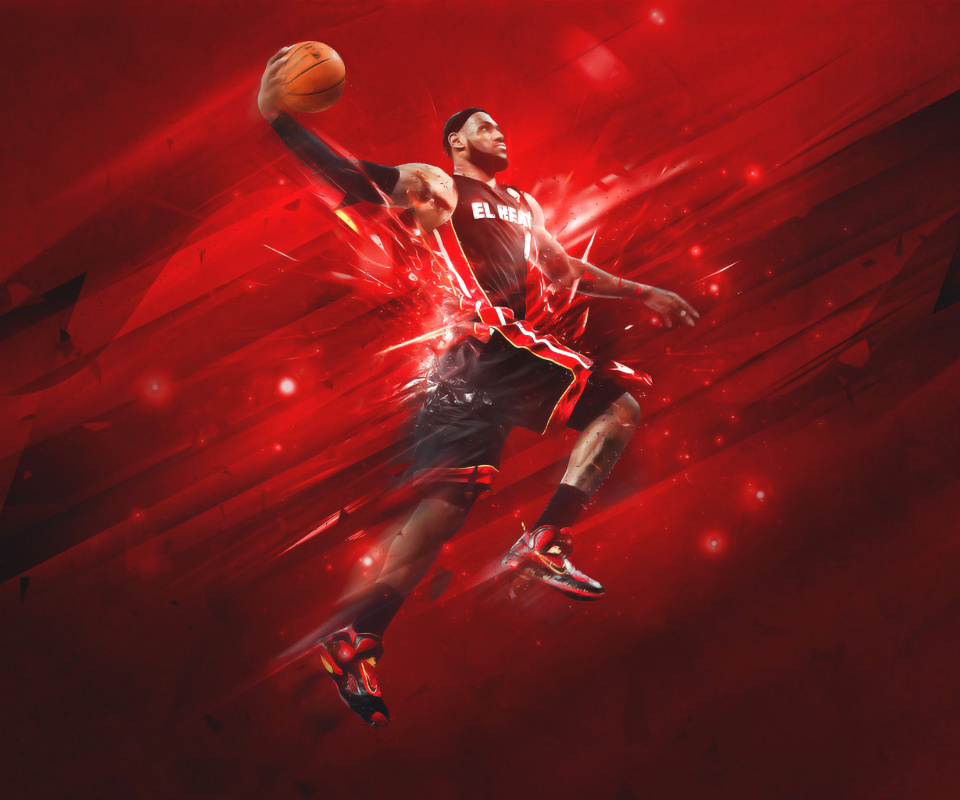 Fondo de pantalla Lebron James 960x800