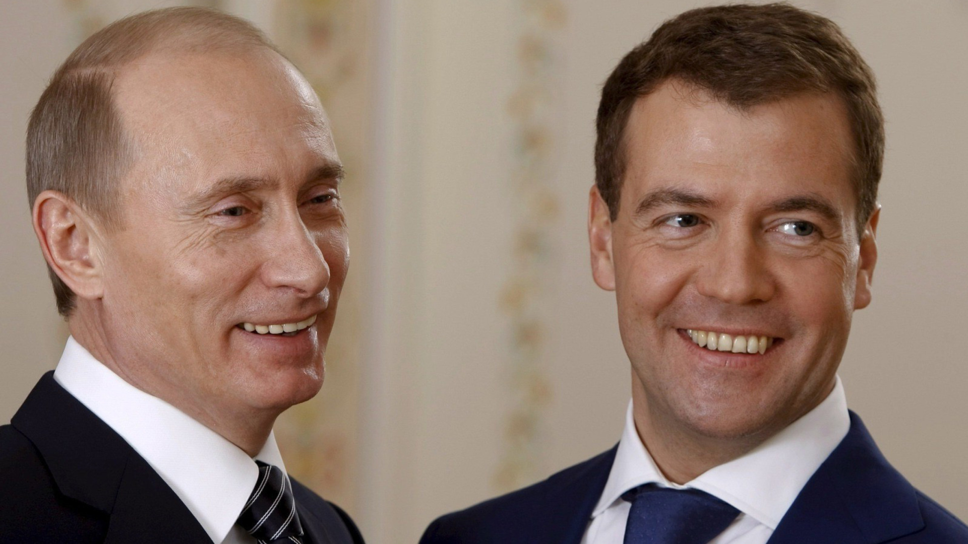 Fondo de pantalla Vladimir Putin Russian President and Dmitry Medvedev 1920x1080