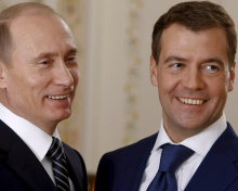 Vladimir Putin Russian President and Dmitry Medvedev wallpaper 220x176
