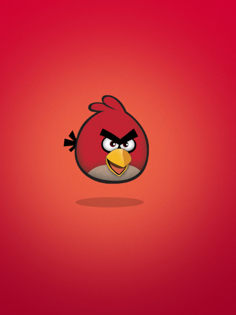 Обои Angry Birds Red 480x640
