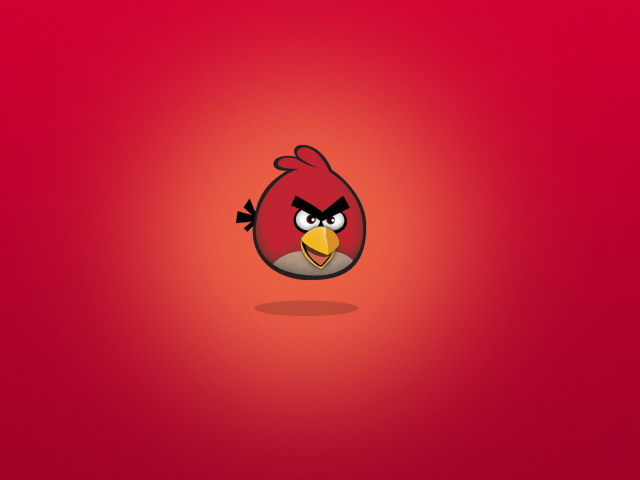 Обои Angry Birds Red 640x480