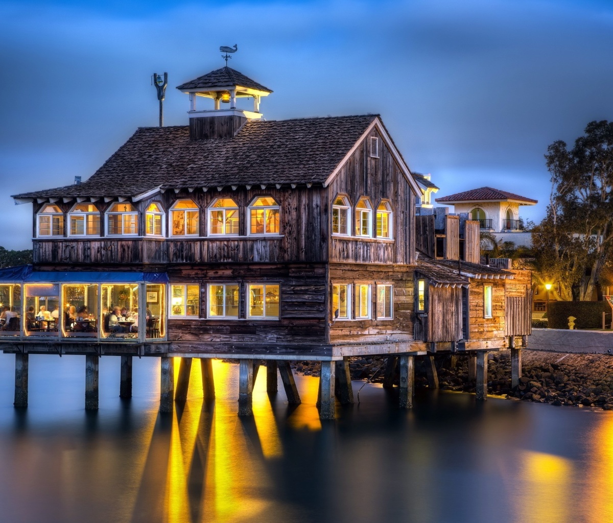 San Diego Pier in Evening wallpaper 1200x1024