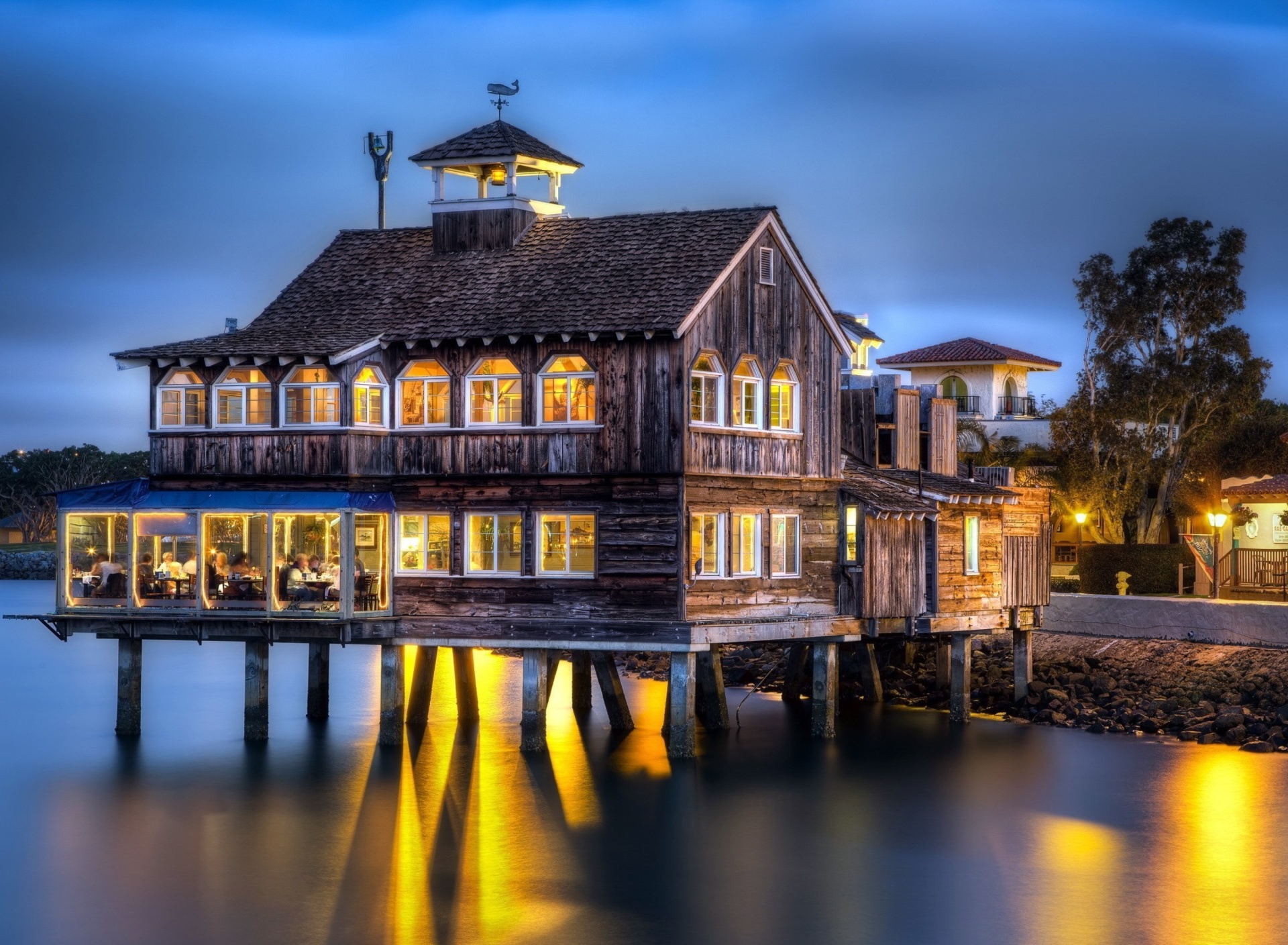 Обои San Diego Pier in Evening 1920x1408