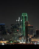 Обои Texas, Dallas Night Skyline 128x160