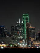 Das Texas, Dallas Night Skyline Wallpaper 132x176
