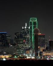 Texas, Dallas Night Skyline screenshot #1 176x220