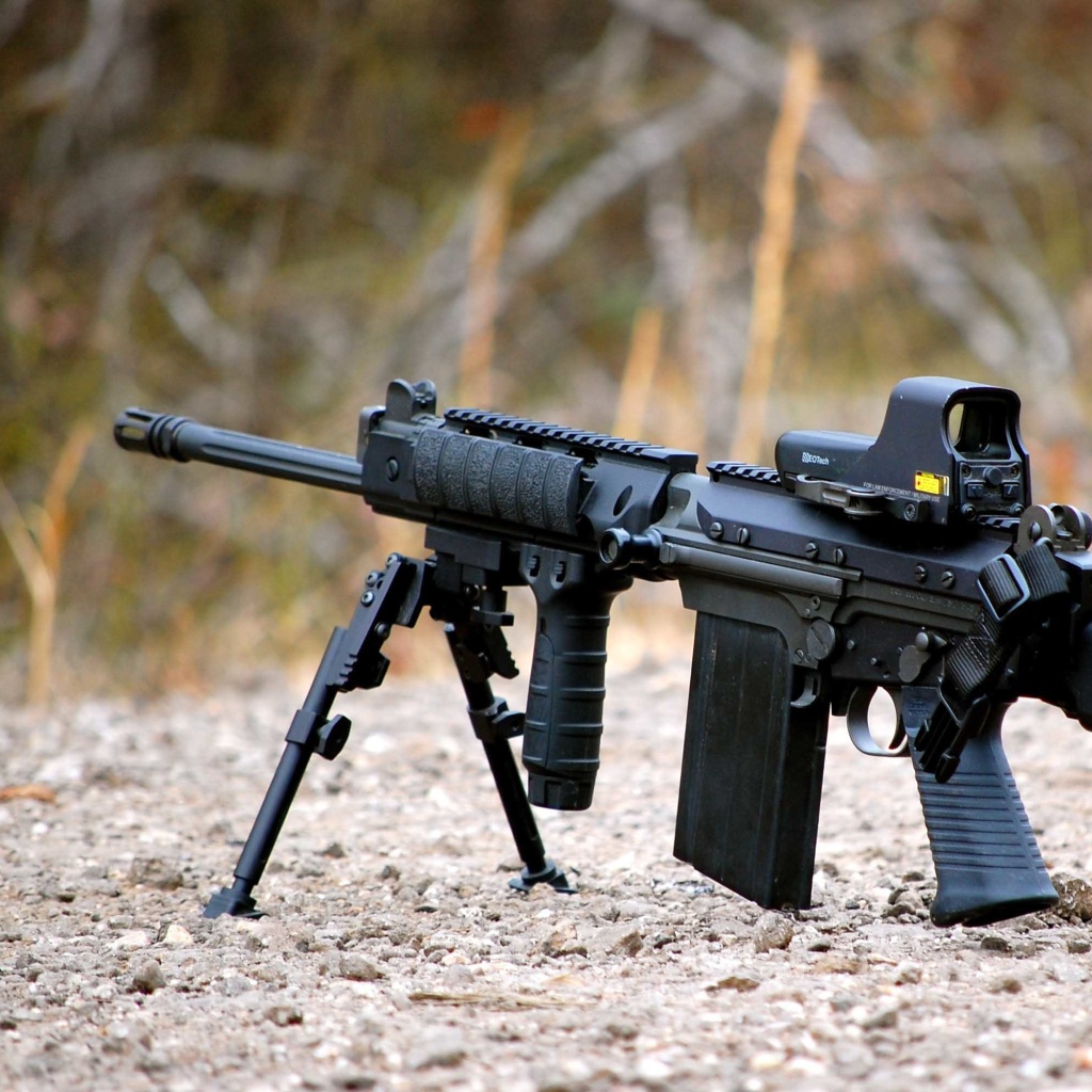 Обои FN FAL Semi Automatic Rifle 1024x1024