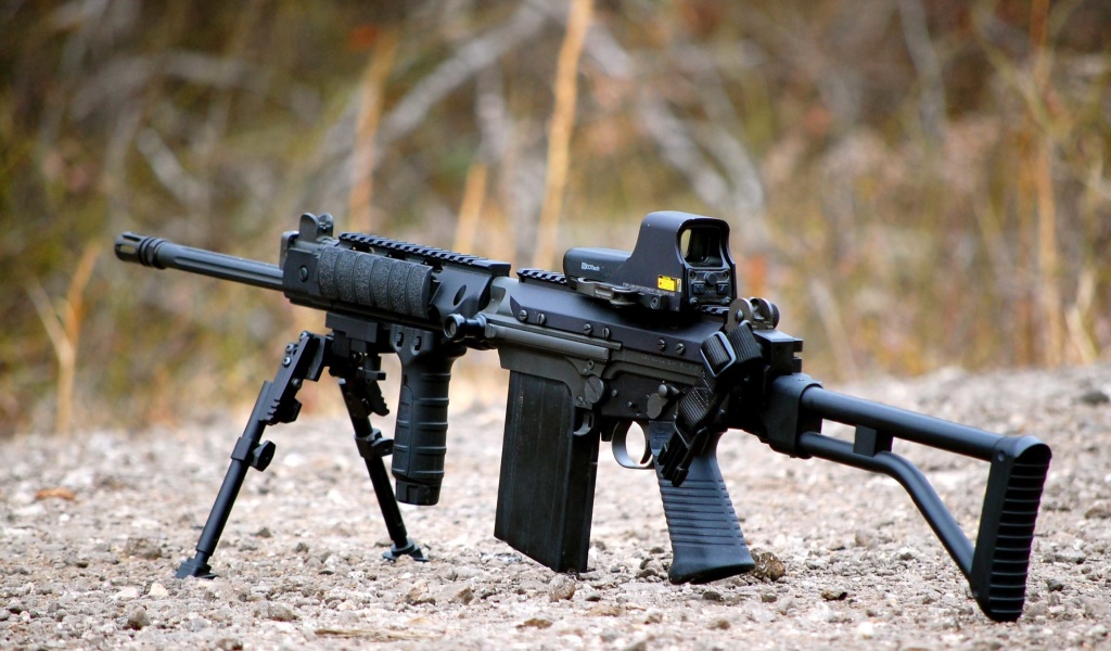 Das FN FAL Semi Automatic Rifle Wallpaper 1024x600