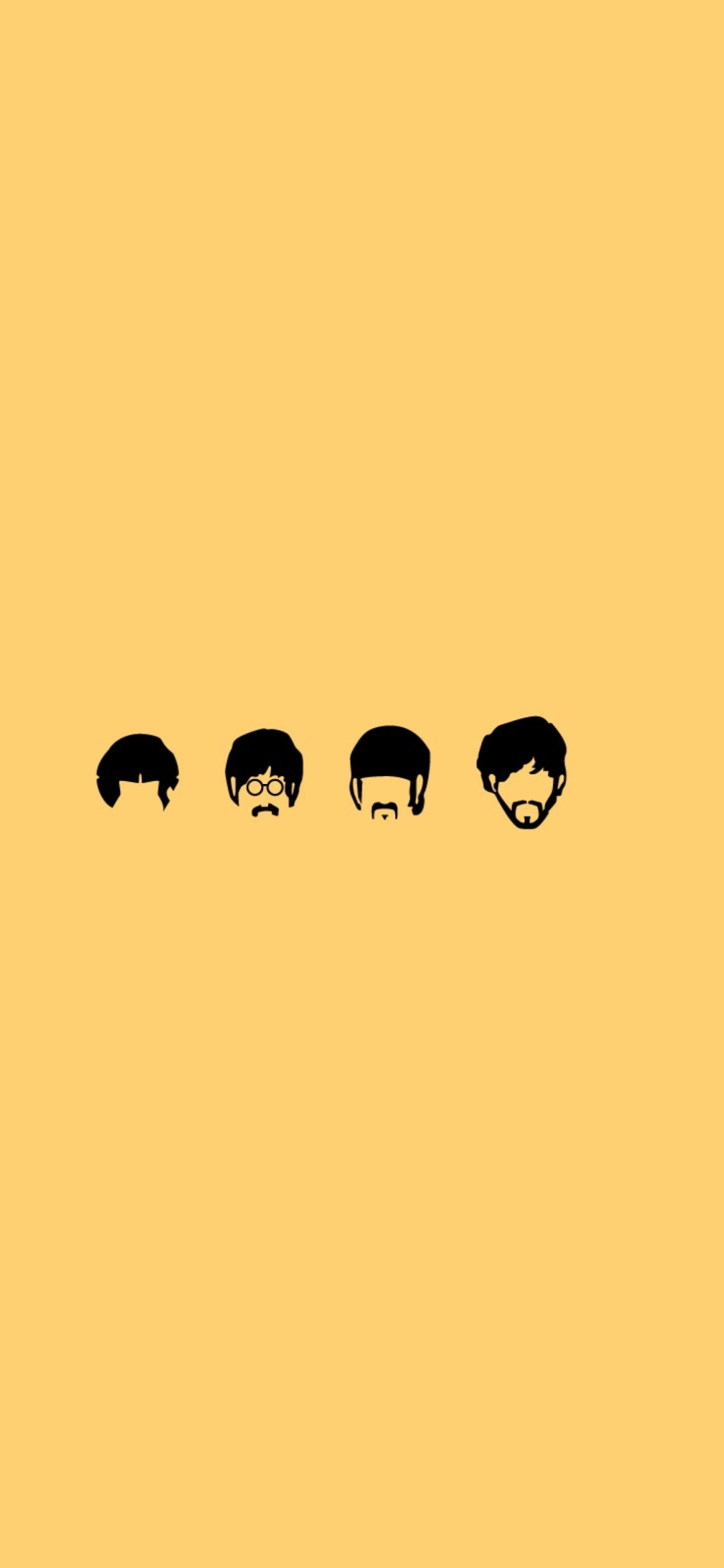 The Beatles Illustration wallpaper 1170x2532