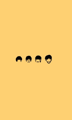 Das The Beatles Illustration Wallpaper 240x400