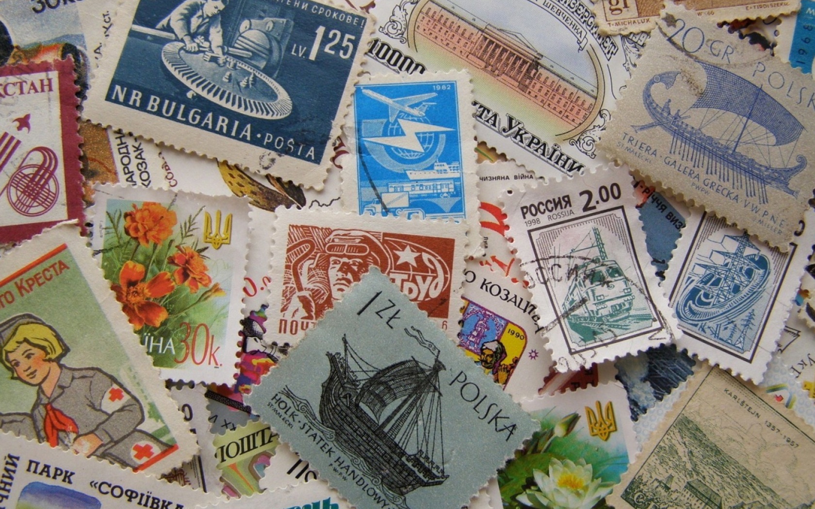 Fondo de pantalla Postage stamp 1680x1050
