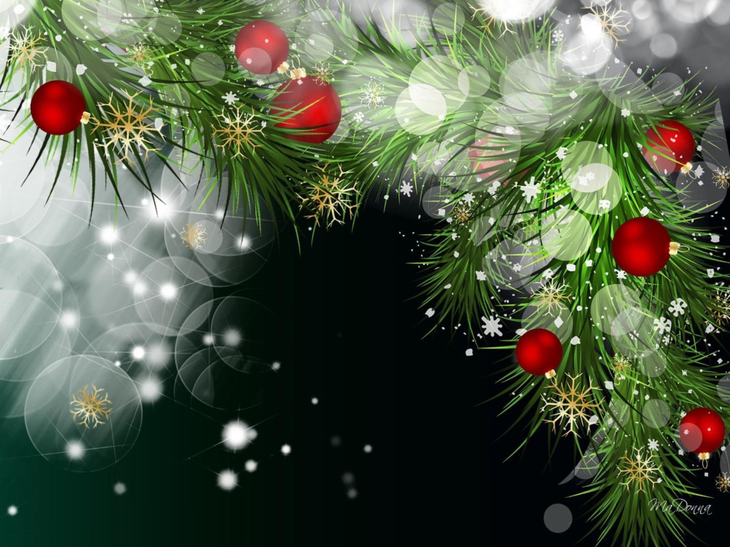 Bright Christmas wallpaper 1024x768