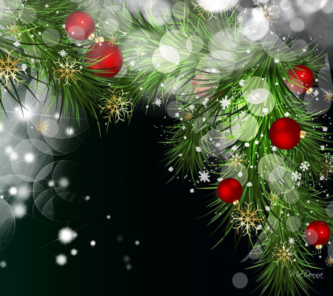 Bright Christmas wallpaper 1080x960