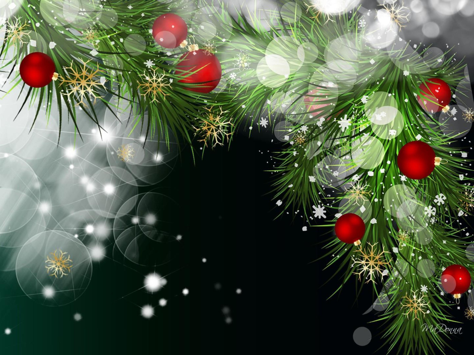 Bright Christmas wallpaper 1600x1200