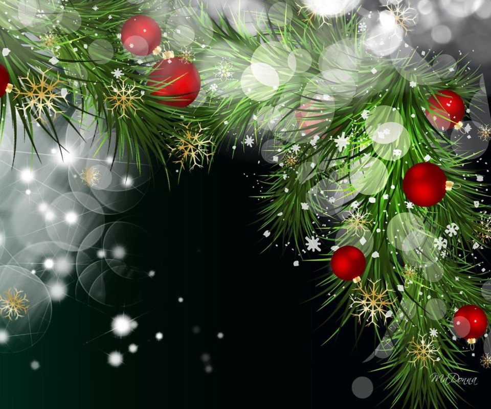 Das Bright Christmas Wallpaper 960x800