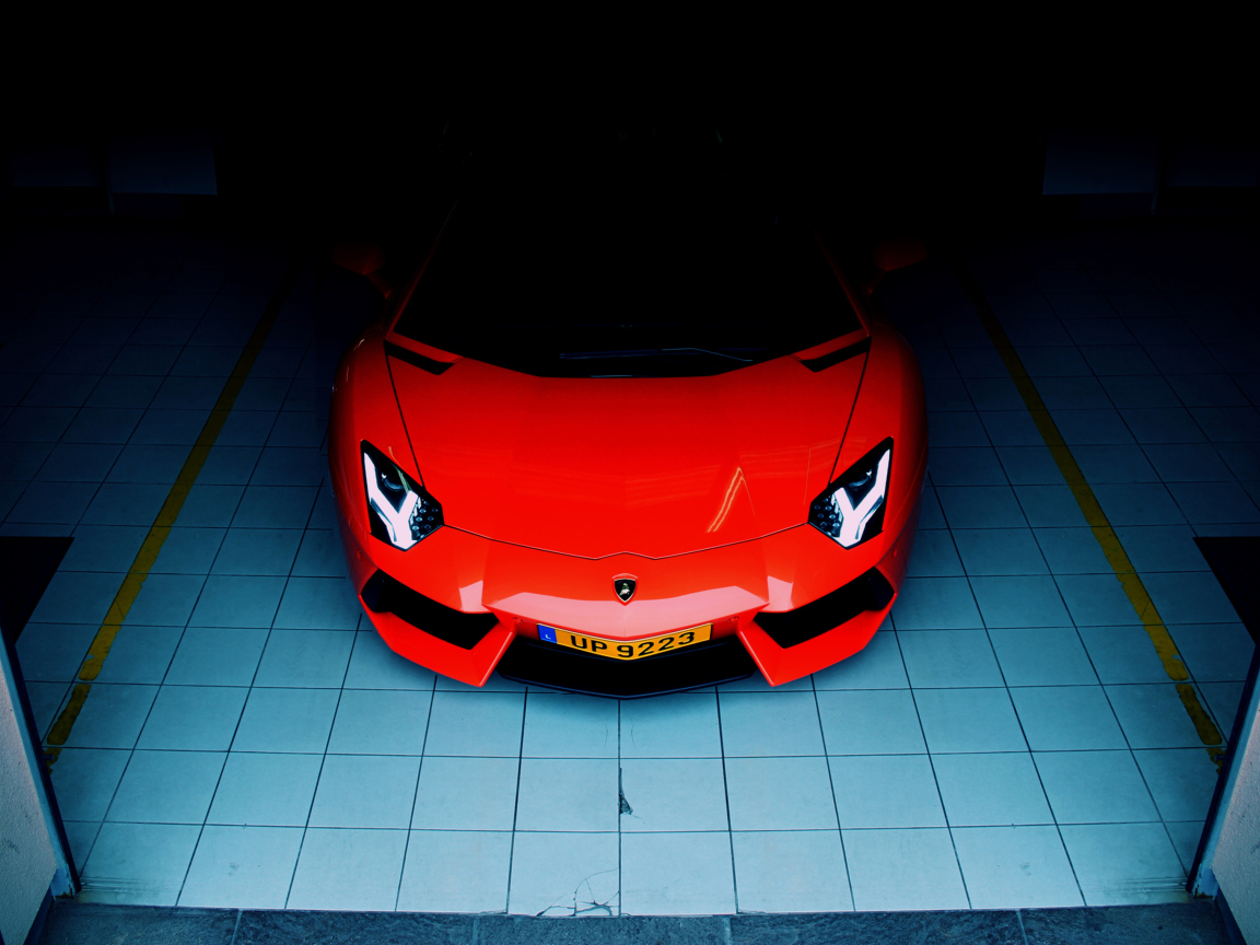 Das Red Lamborghini Aventador Wallpaper 1152x864