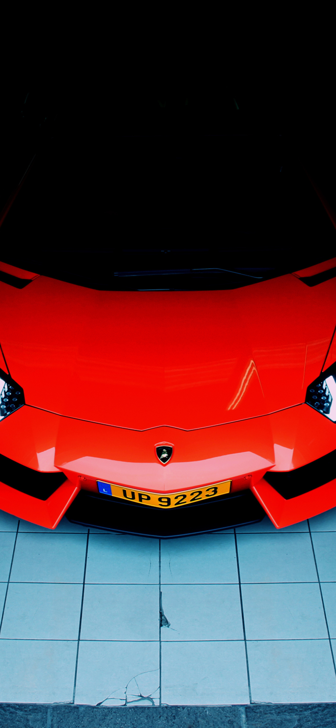 Sfondi Red Lamborghini Aventador 1170x2532