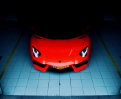 Das Red Lamborghini Aventador Wallpaper 176x144