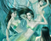 Das Fantasy Mermaids Wallpaper 176x144