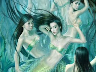 Обои Fantasy Mermaids 320x240