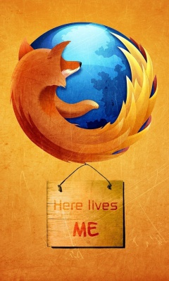 Firefox Internet Shield wallpaper 240x400